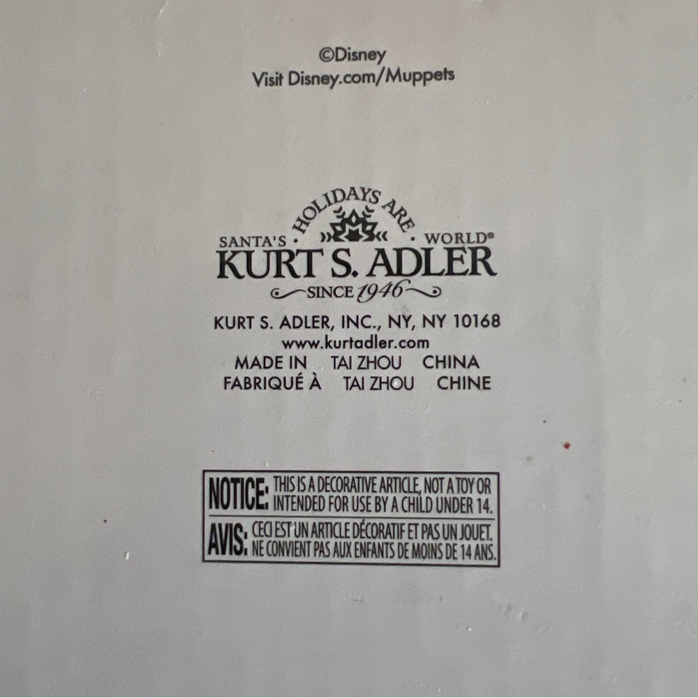 Kermit The Frog Nutcracker Kurt Adler Muppets Christmas Disney 10” NEW IN BOX - Picture 12 of 13